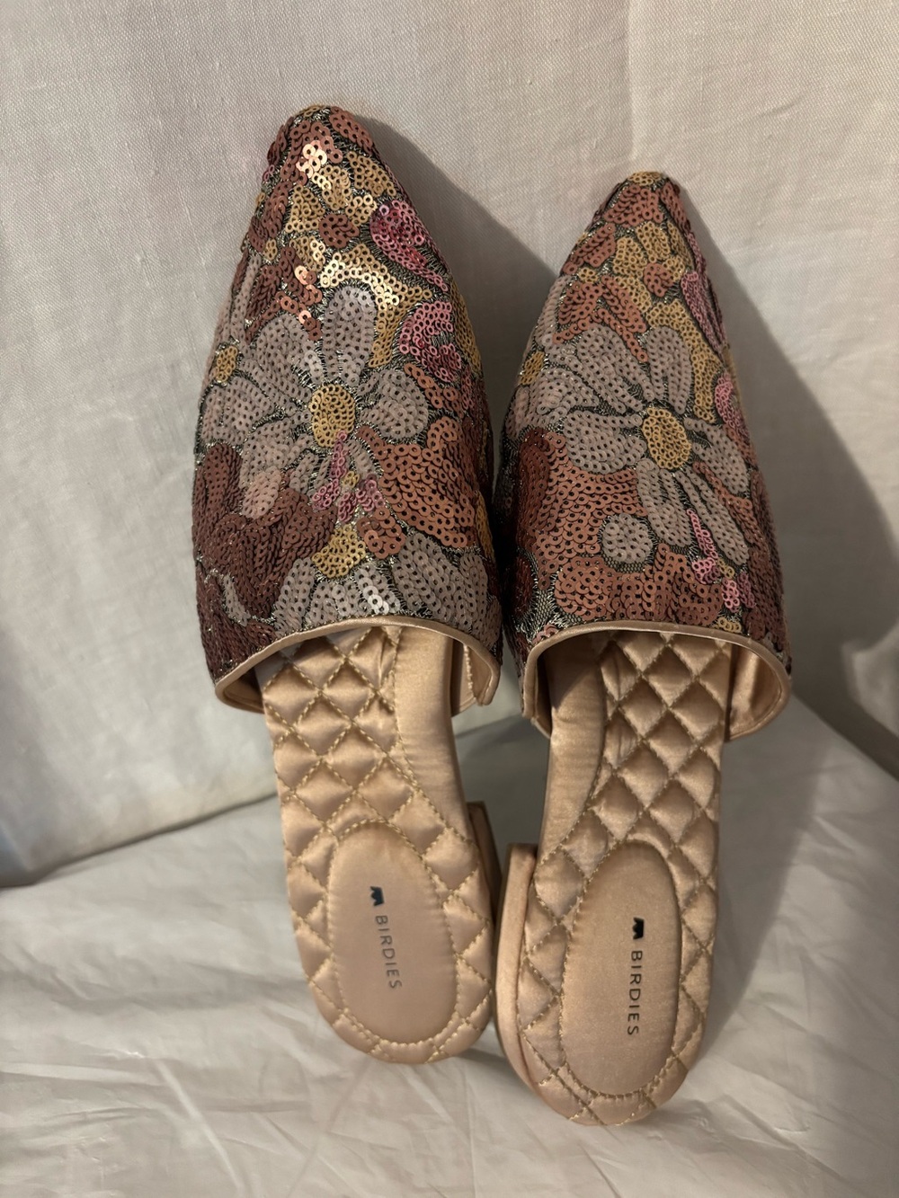 Birdies the Dove pink gold petal Women’s shoes slide size 11 - Picture 4 of 10